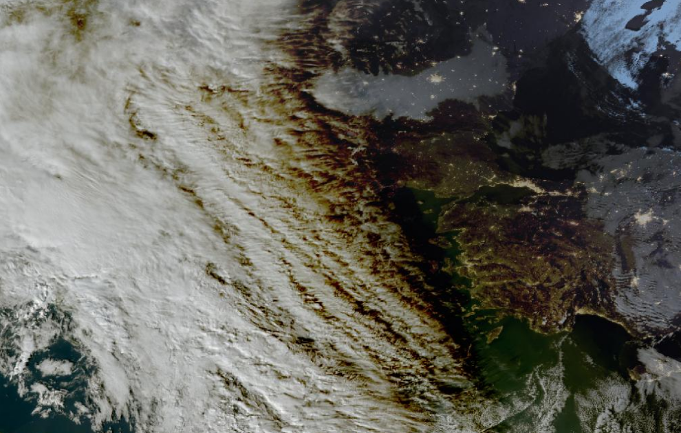 Τελευταία δορυφορική εικόνα νεφοκάλυψης