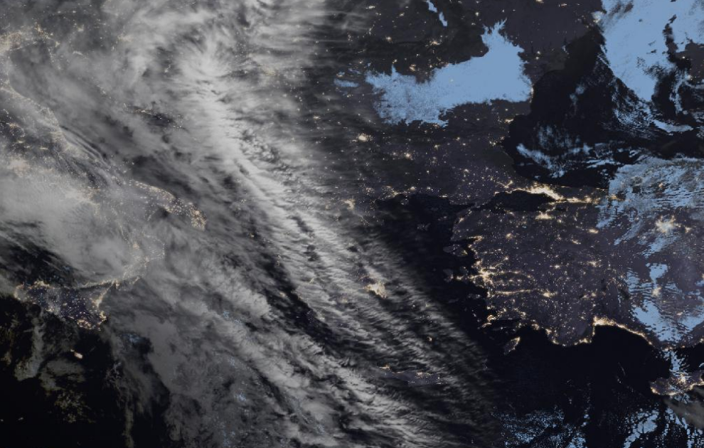 Τελευταία δορυφορική εικόνα νεφοκάλυψης