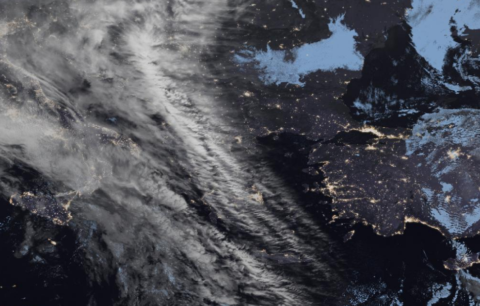 Τελευταία δορυφορική εικόνα νεφοκάλυψης