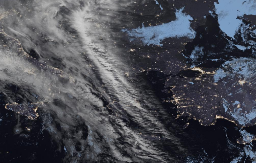 Τελευταία δορυφορική εικόνα νεφοκάλυψης