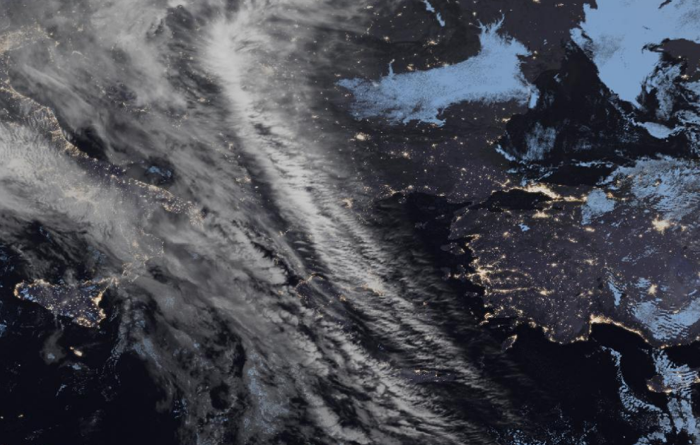 Τελευταία δορυφορική εικόνα νεφοκάλυψης