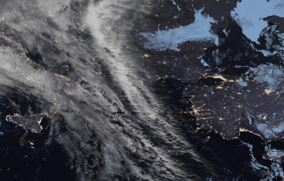 Τελευταία δορυφορική εικόνα νεφοκάλυψης