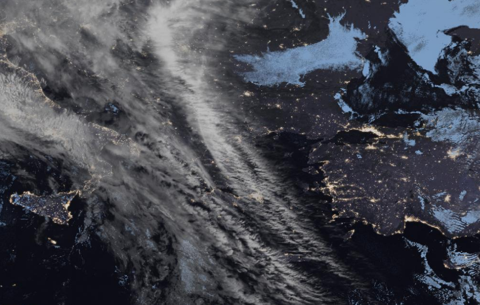 Τελευταία δορυφορική εικόνα νεφοκάλυψης