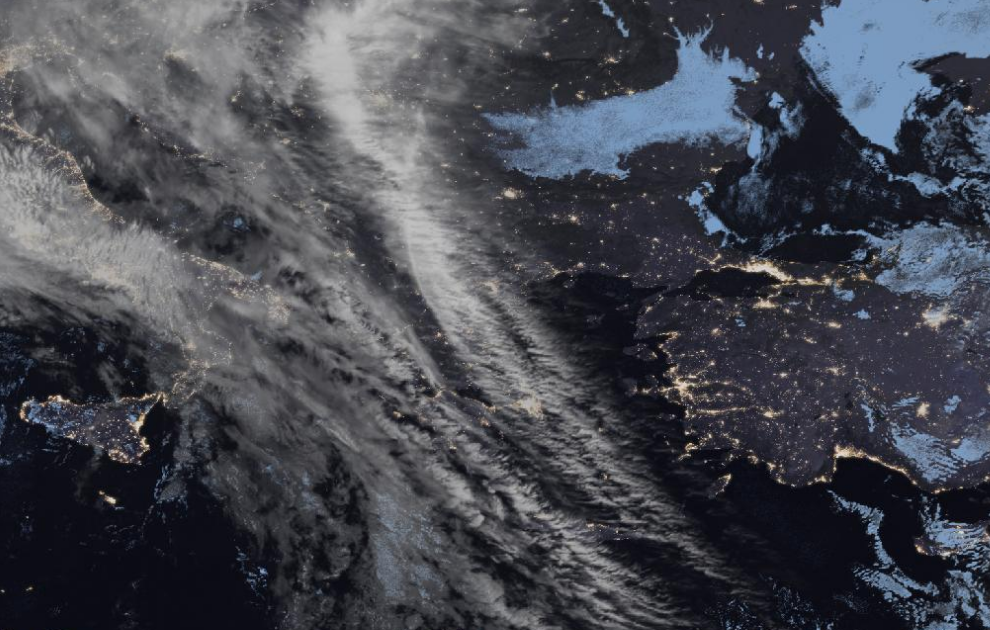 Τελευταία δορυφορική εικόνα νεφοκάλυψης