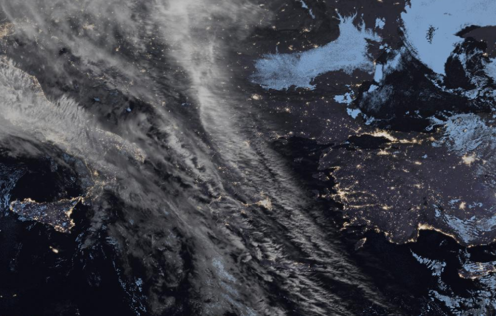 Τελευταία δορυφορική εικόνα νεφοκάλυψης