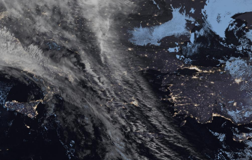 Τελευταία δορυφορική εικόνα νεφοκάλυψης