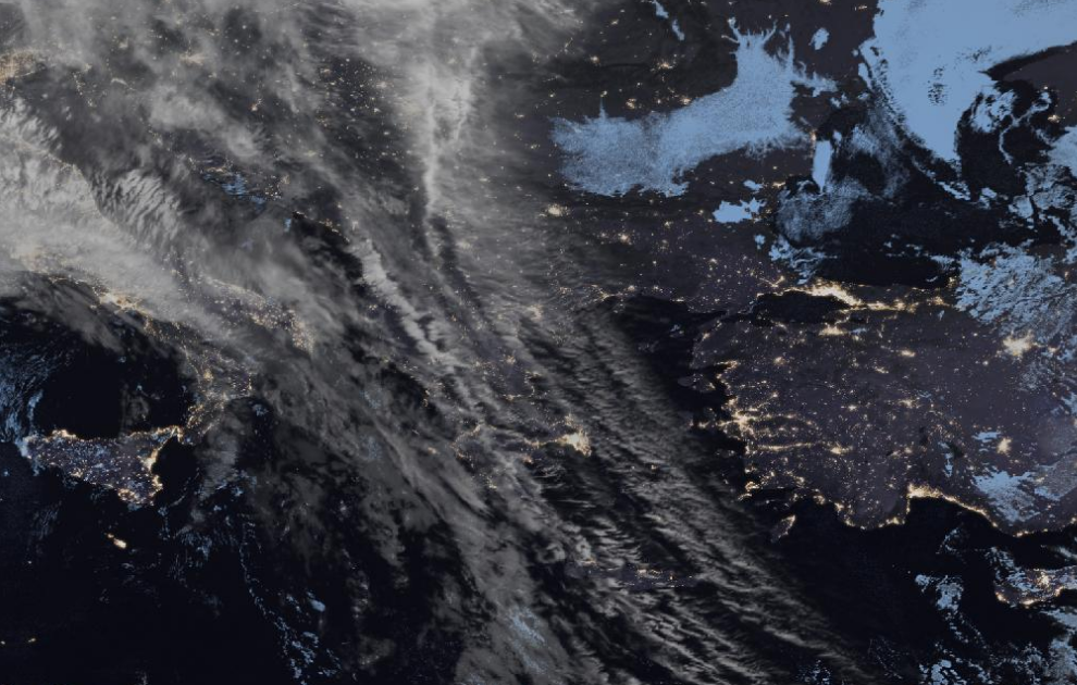 Τελευταία δορυφορική εικόνα νεφοκάλυψης