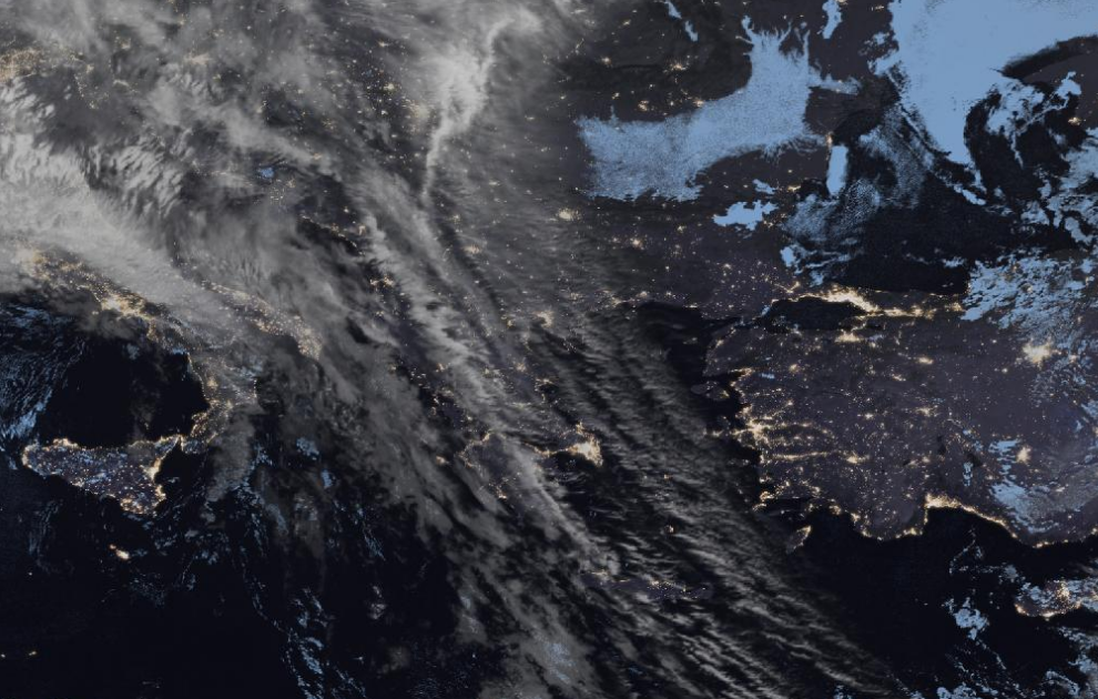 Τελευταία δορυφορική εικόνα νεφοκάλυψης