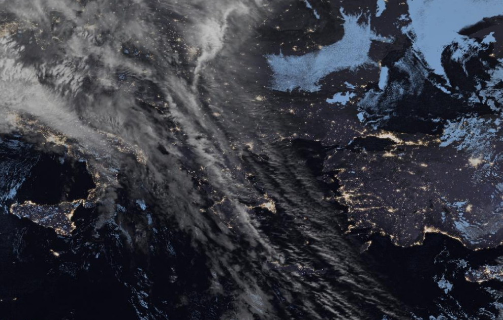 Τελευταία δορυφορική εικόνα νεφοκάλυψης