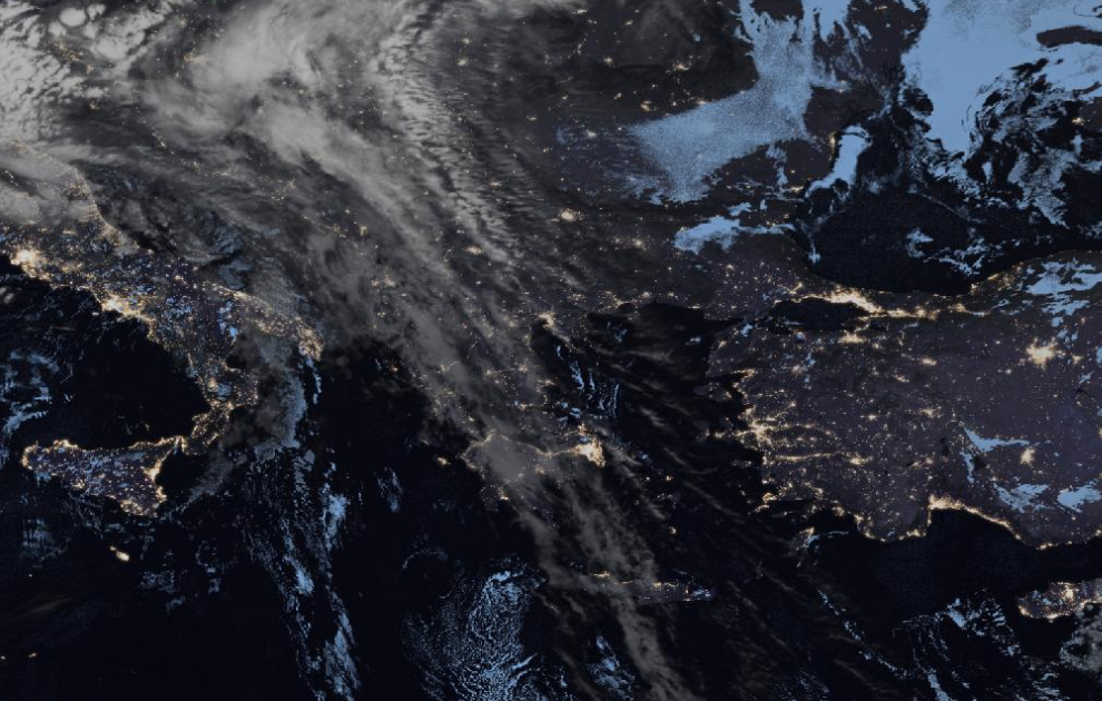 Τελευταία δορυφορική εικόνα νεφοκάλυψης