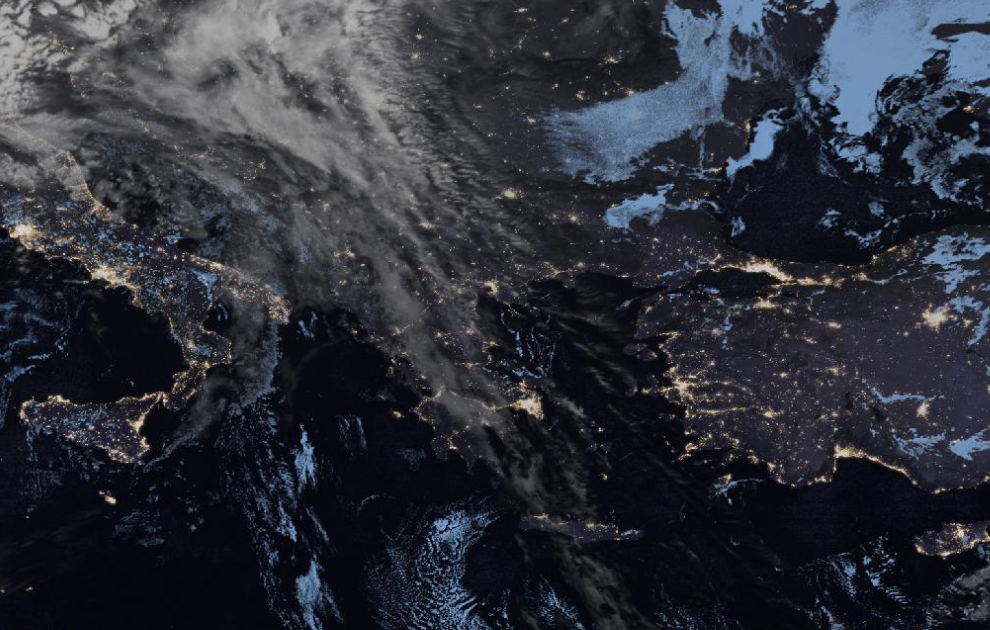 Τελευταία δορυφορική εικόνα νεφοκάλυψης