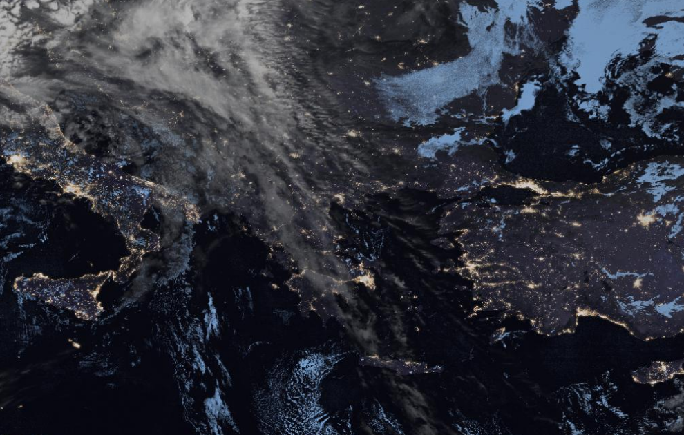 Τελευταία δορυφορική εικόνα νεφοκάλυψης