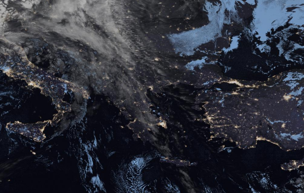 Τελευταία δορυφορική εικόνα νεφοκάλυψης