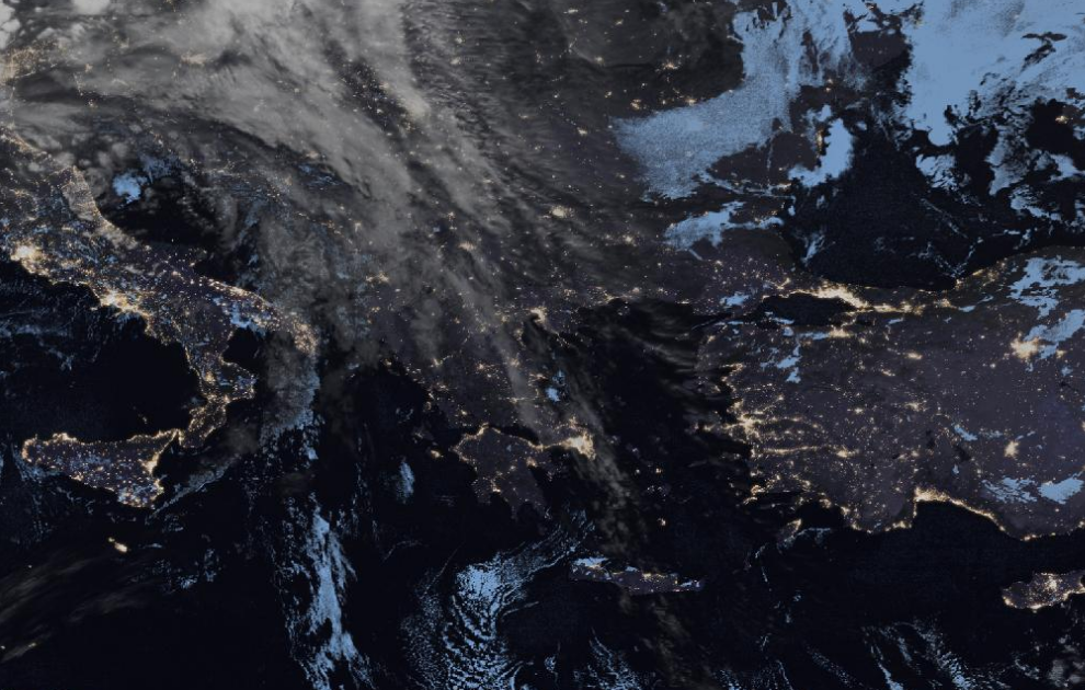 Τελευταία δορυφορική εικόνα νεφοκάλυψης