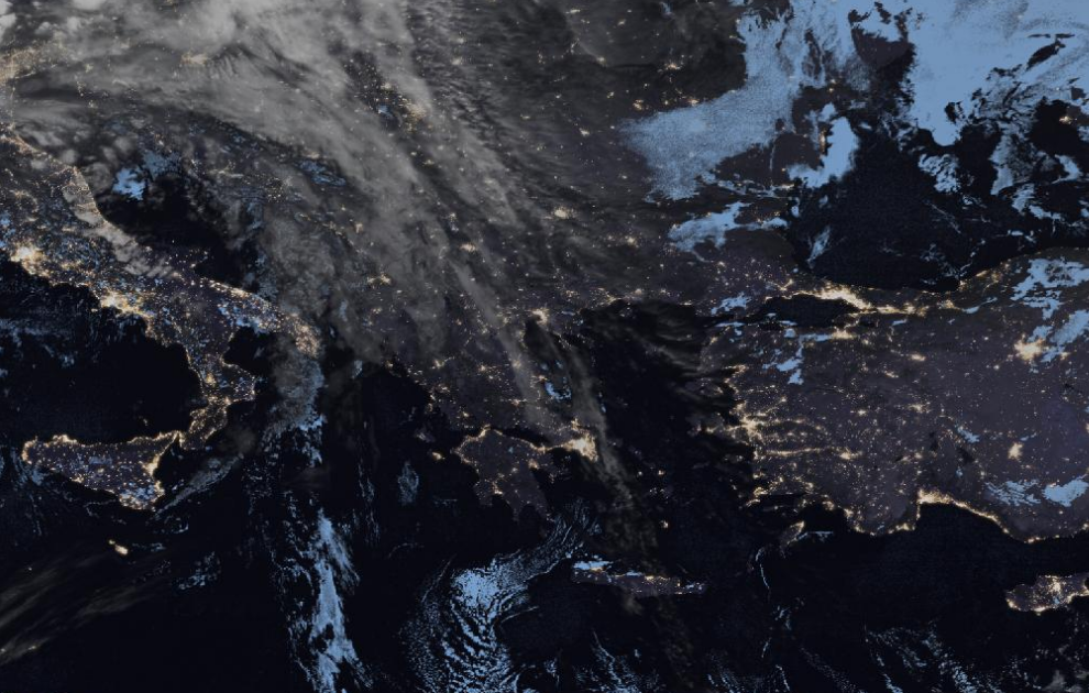 Τελευταία δορυφορική εικόνα νεφοκάλυψης