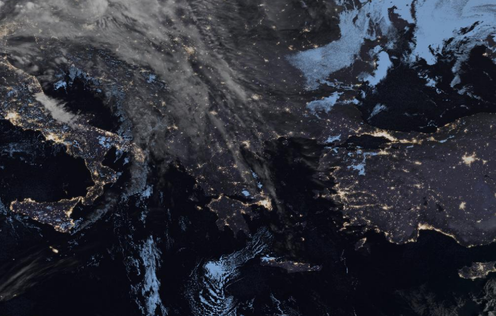 Τελευταία δορυφορική εικόνα νεφοκάλυψης