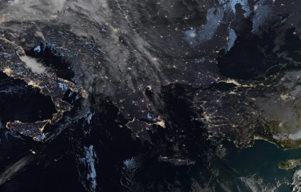 Τελευταία δορυφορική εικόνα νεφοκάλυψης