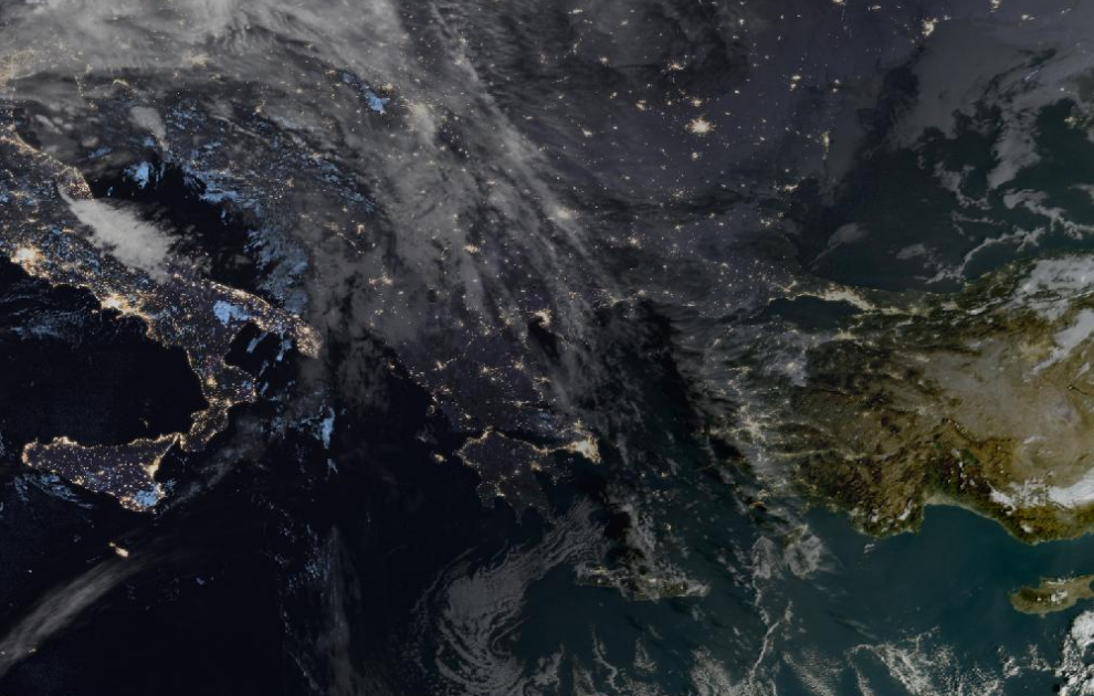 Τελευταία δορυφορική εικόνα νεφοκάλυψης