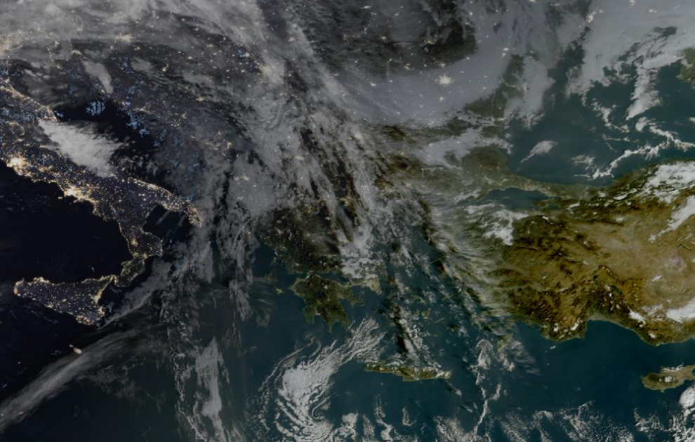 Τελευταία δορυφορική εικόνα νεφοκάλυψης