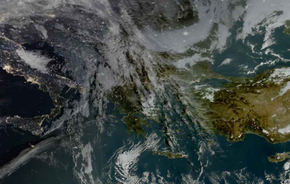 Τελευταία δορυφορική εικόνα νεφοκάλυψης