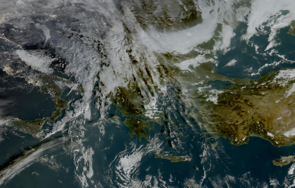 Τελευταία δορυφορική εικόνα νεφοκάλυψης