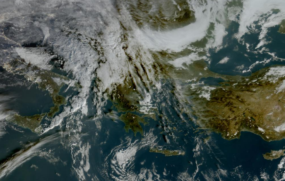 Τελευταία δορυφορική εικόνα νεφοκάλυψης