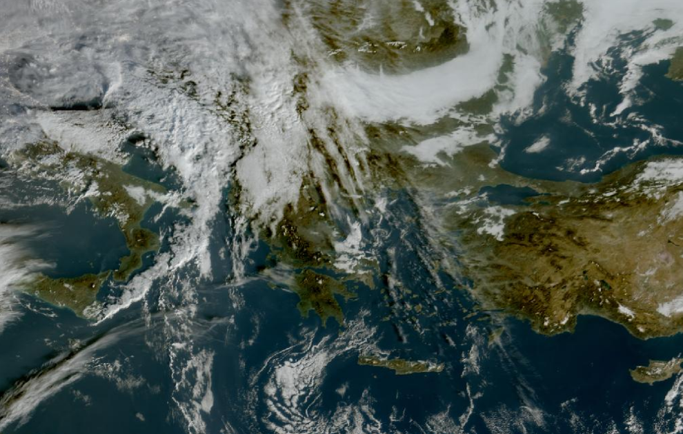 Τελευταία δορυφορική εικόνα νεφοκάλυψης