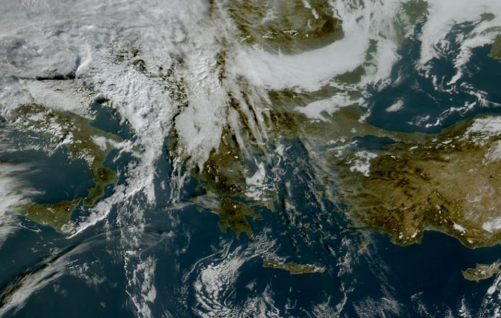 Τελευταία δορυφορική εικόνα νεφοκάλυψης