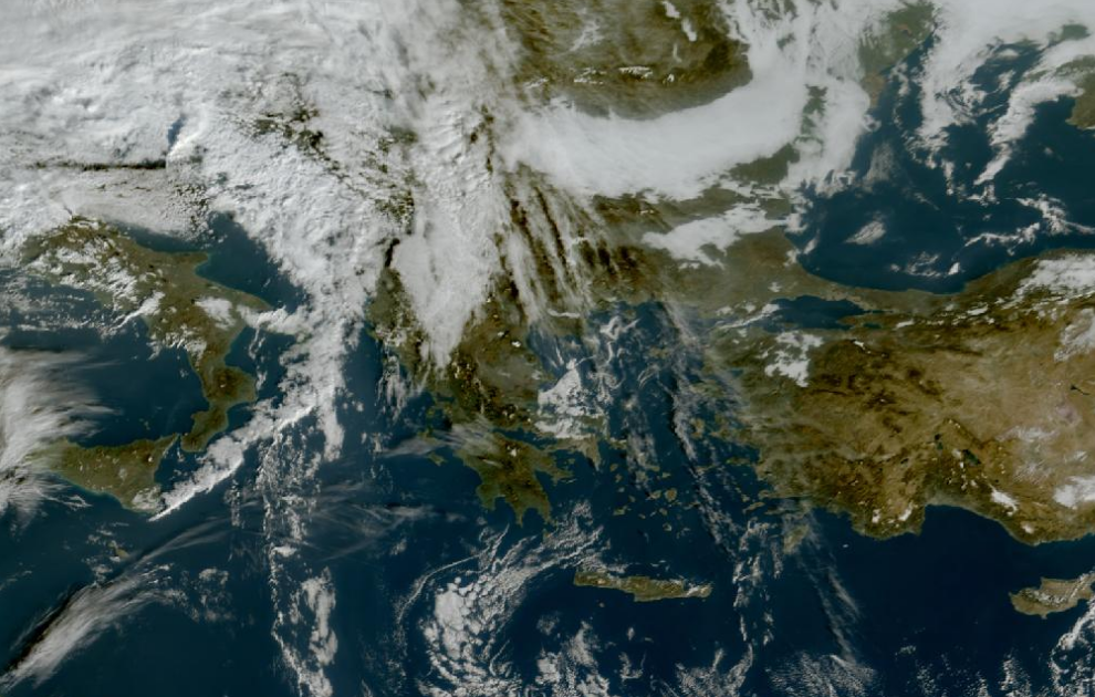 Τελευταία δορυφορική εικόνα νεφοκάλυψης