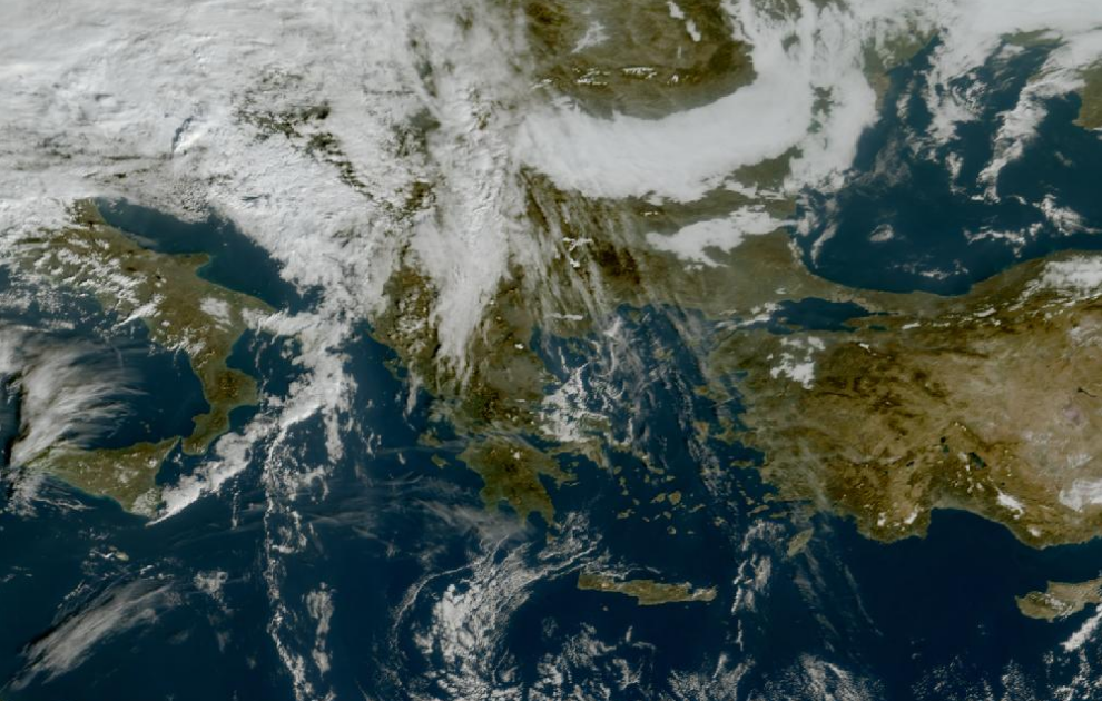 Τελευταία δορυφορική εικόνα νεφοκάλυψης