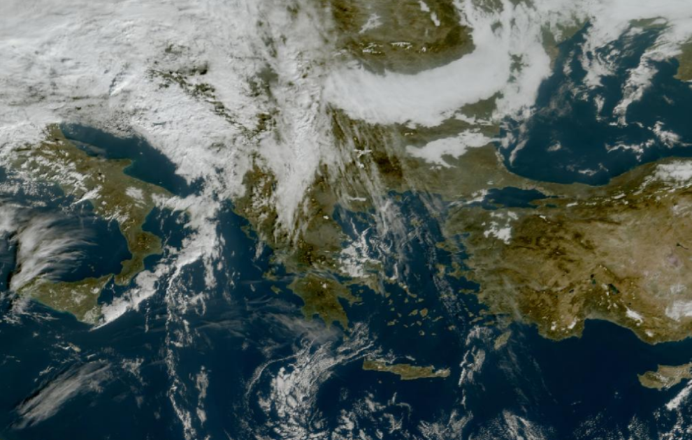 Τελευταία δορυφορική εικόνα νεφοκάλυψης