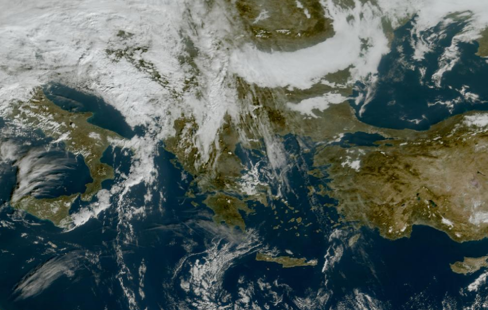 Τελευταία δορυφορική εικόνα νεφοκάλυψης