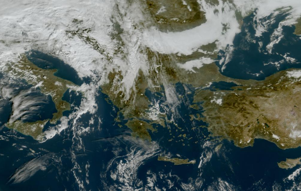 Τελευταία δορυφορική εικόνα νεφοκάλυψης