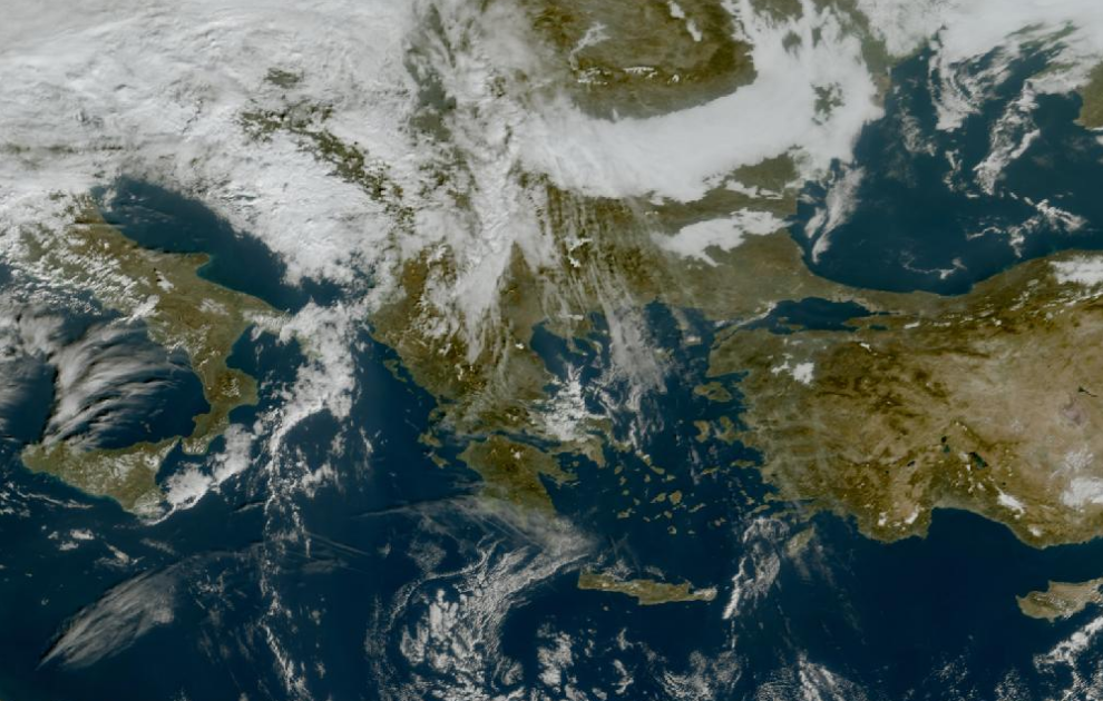 Τελευταία δορυφορική εικόνα νεφοκάλυψης