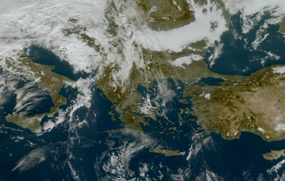 Τελευταία δορυφορική εικόνα νεφοκάλυψης