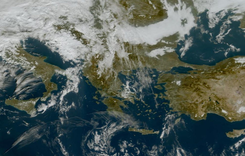 Τελευταία δορυφορική εικόνα νεφοκάλυψης