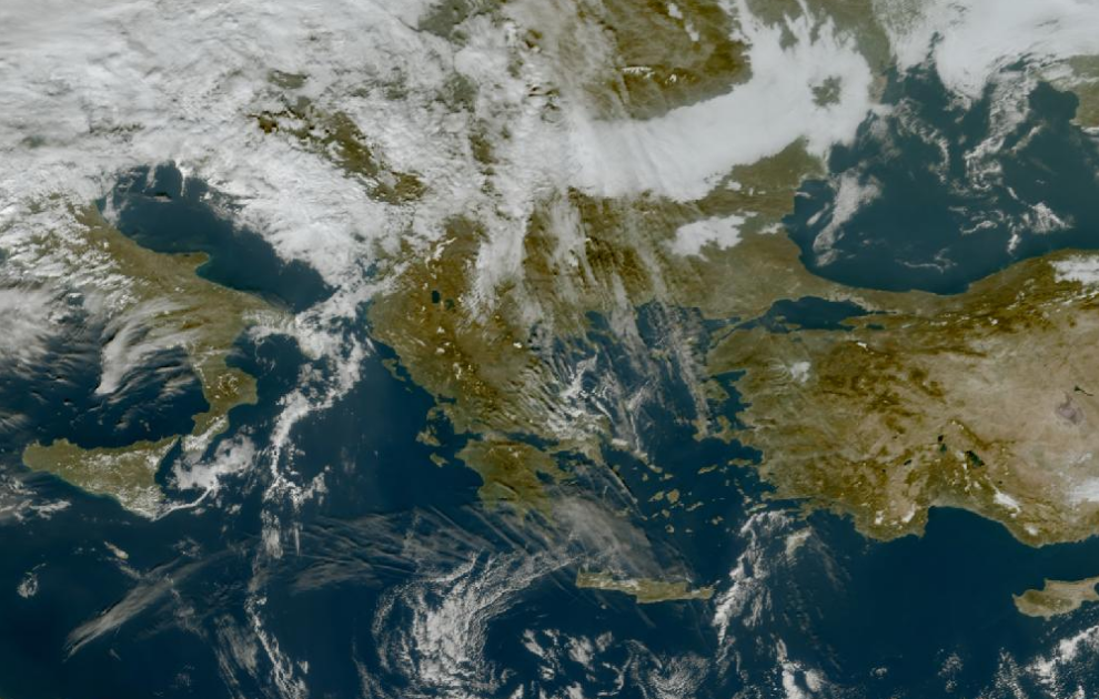 Τελευταία δορυφορική εικόνα νεφοκάλυψης