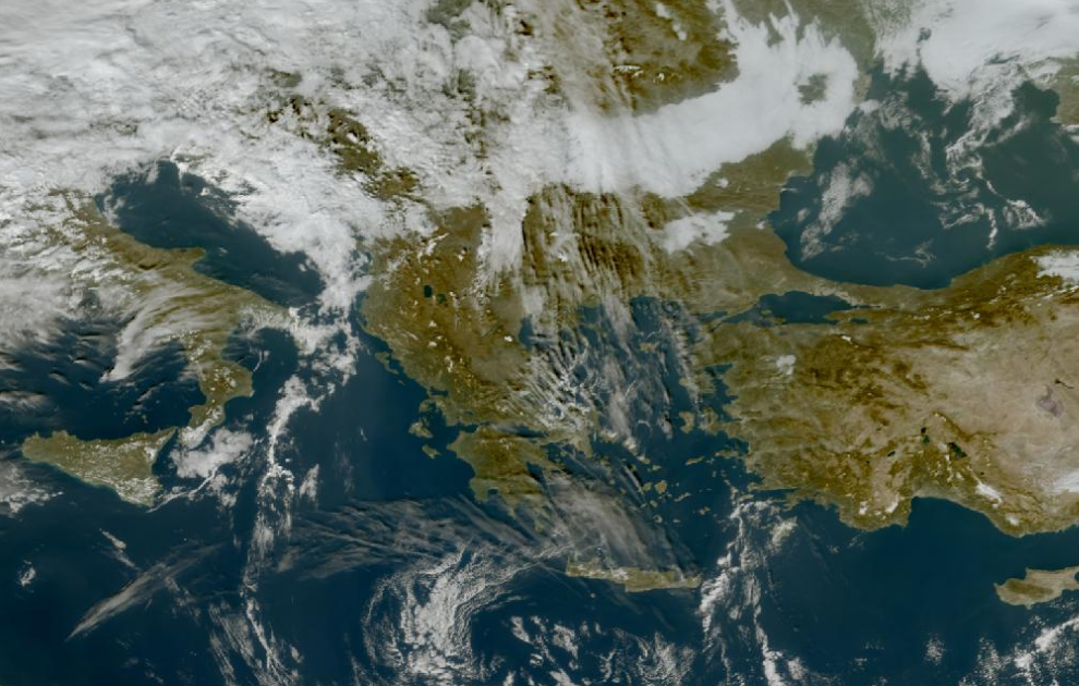 Τελευταία δορυφορική εικόνα νεφοκάλυψης