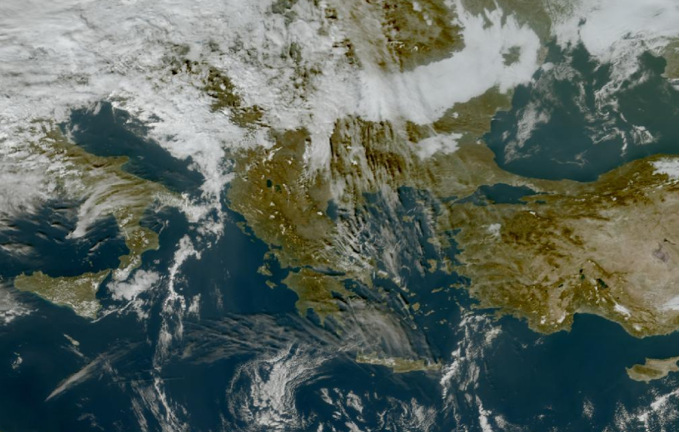 Τελευταία δορυφορική εικόνα νεφοκάλυψης