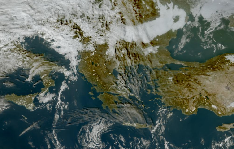 Τελευταία δορυφορική εικόνα νεφοκάλυψης