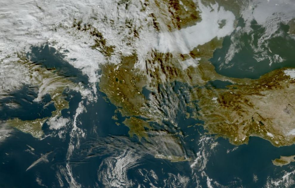 Τελευταία δορυφορική εικόνα νεφοκάλυψης