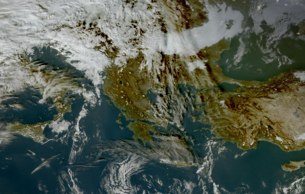 Τελευταία δορυφορική εικόνα νεφοκάλυψης