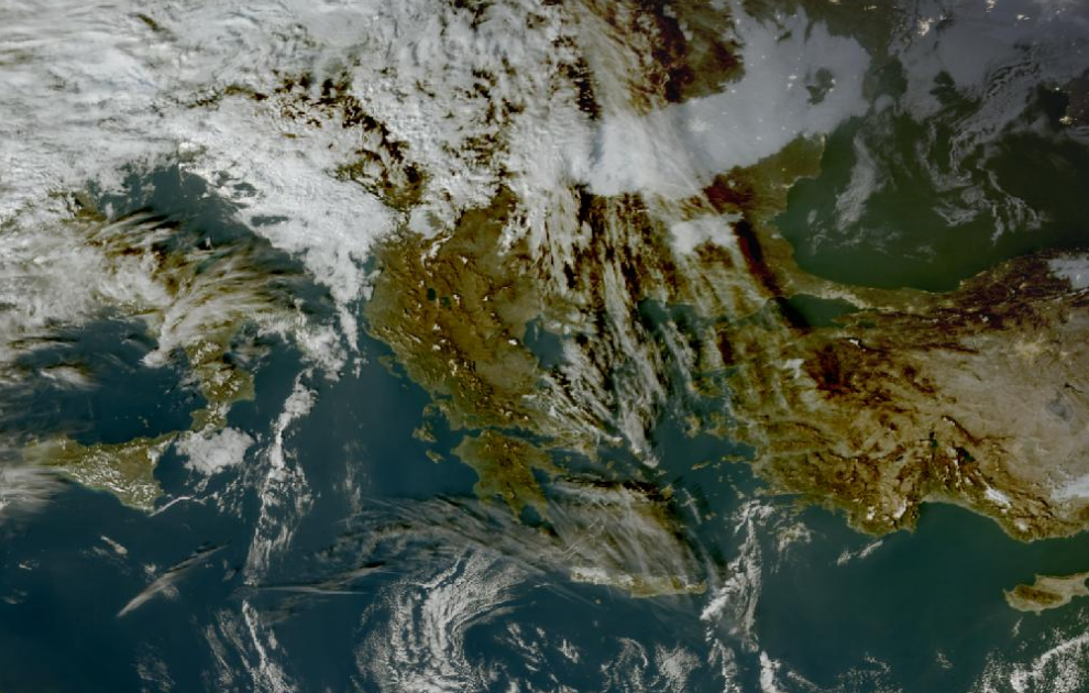 Τελευταία δορυφορική εικόνα νεφοκάλυψης