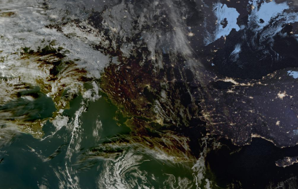 Τελευταία δορυφορική εικόνα νεφοκάλυψης