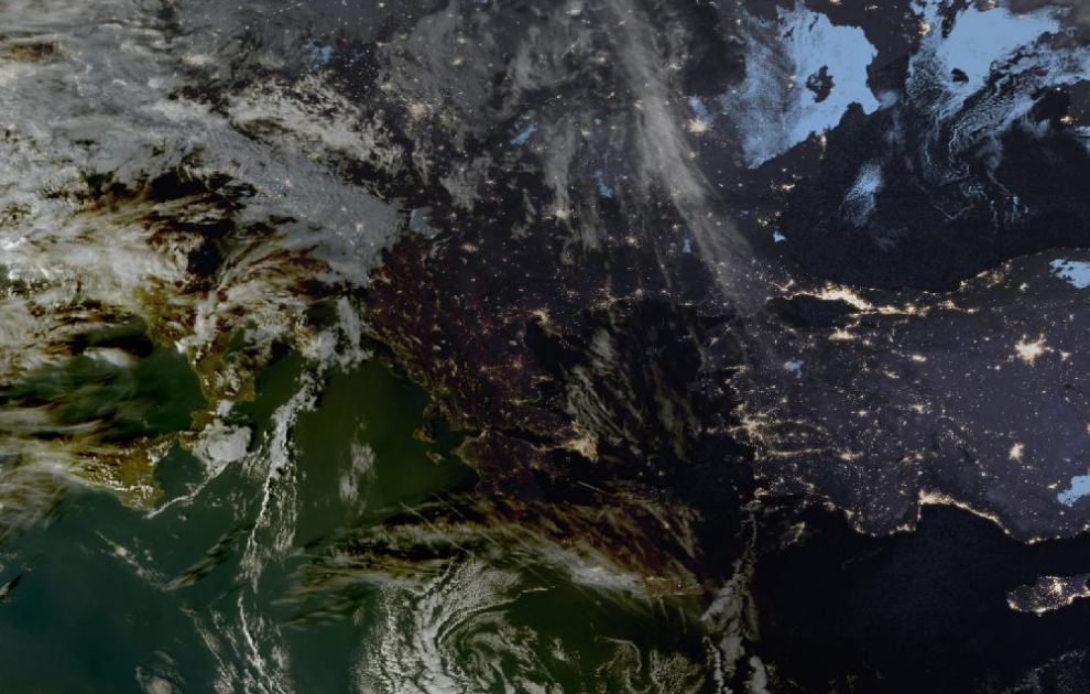 Τελευταία δορυφορική εικόνα νεφοκάλυψης