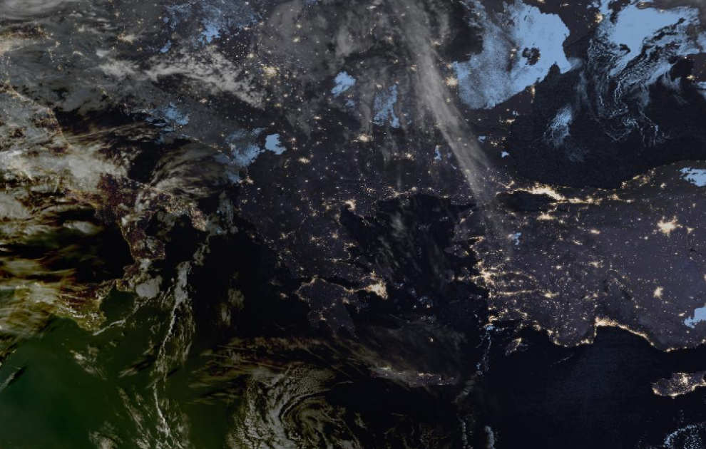 Τελευταία δορυφορική εικόνα νεφοκάλυψης