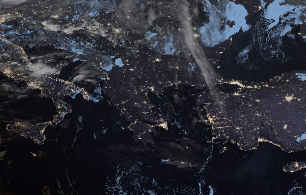 Τελευταία δορυφορική εικόνα νεφοκάλυψης