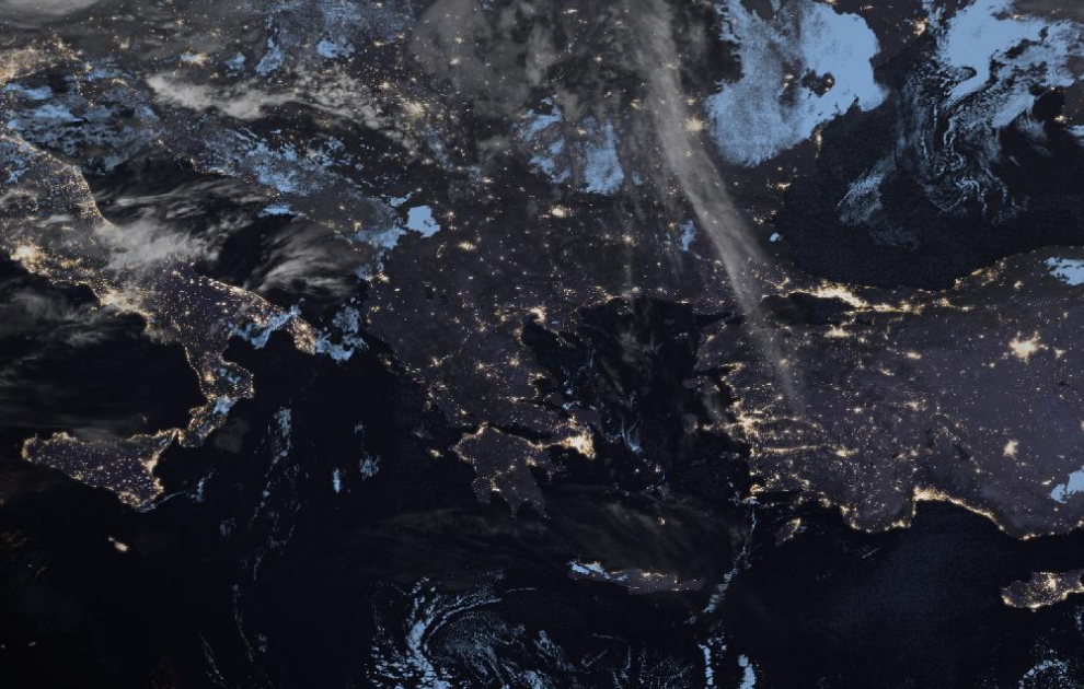 Τελευταία δορυφορική εικόνα νεφοκάλυψης