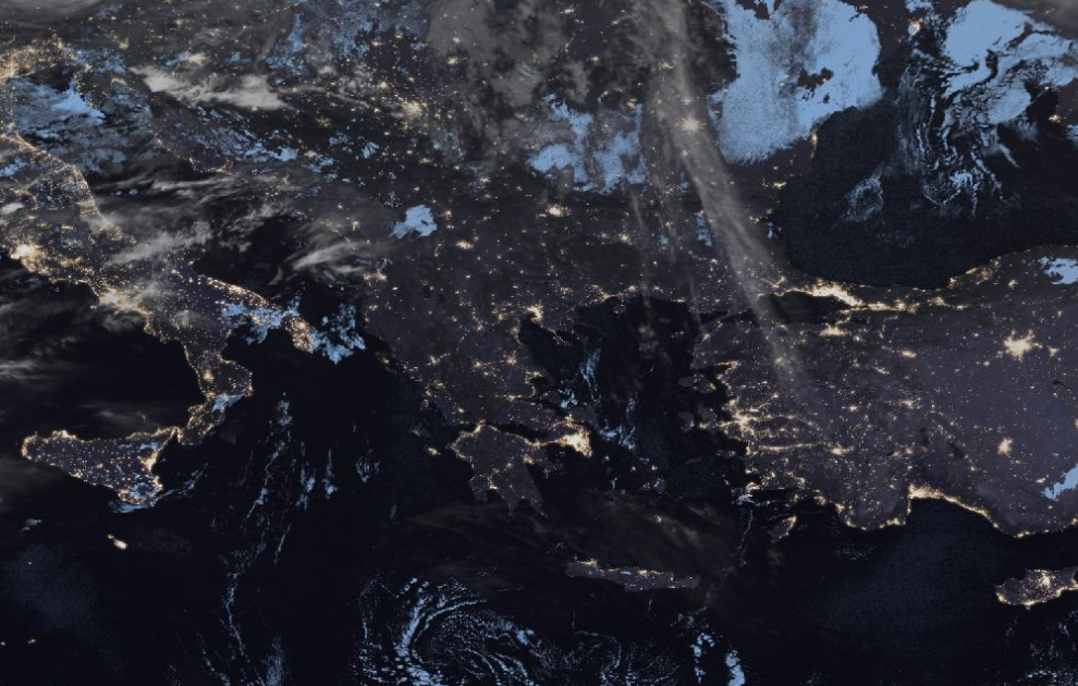 Τελευταία δορυφορική εικόνα νεφοκάλυψης