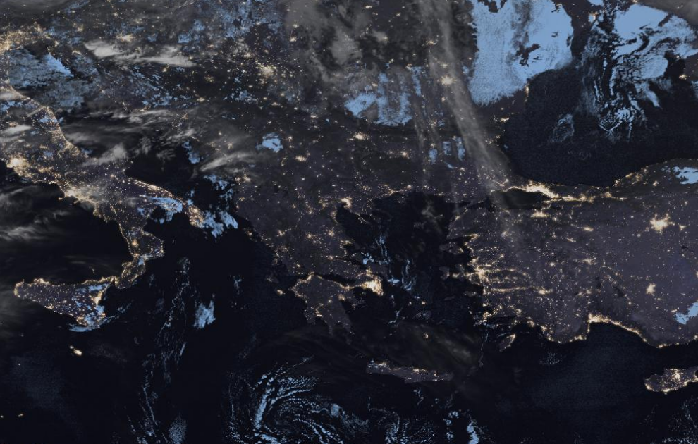 Τελευταία δορυφορική εικόνα νεφοκάλυψης